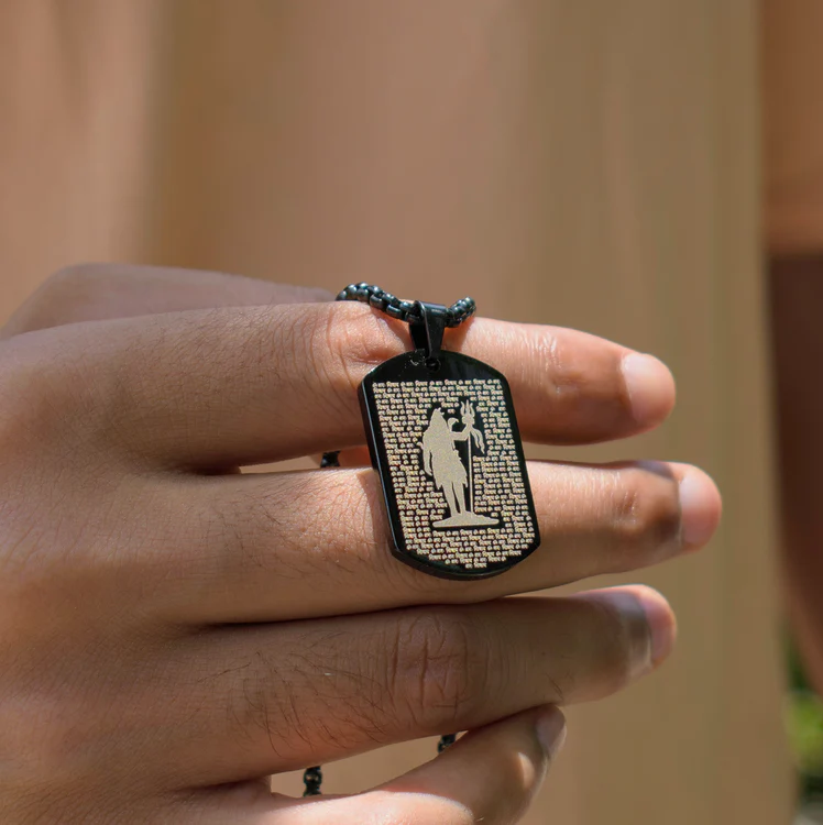 108 Om Namah Shivay MicroCarved Necklace