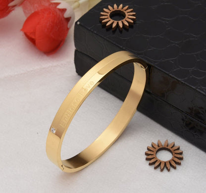 Titanium Steel Endless Love Men's Bracelet ( Openable)